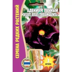 Адениум тучный DESERT ROSE TRIPLE MAGENTA 3 шт РЕДКИЕ СЕМЕНА