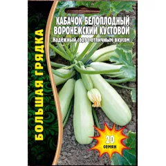 Кабачок Воронежский кустовой белоплодный 20 шт РЕДКИЕ СЕМЕНА