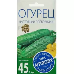 Огурец Настоящий полковник F1 8 шт АГРОУСПЕХ
