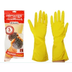 Перчатки сверхпрочные латексные хоз. L
