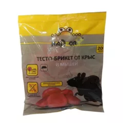 NADZOR Тесто-брикет от крыс и мышей 200 г