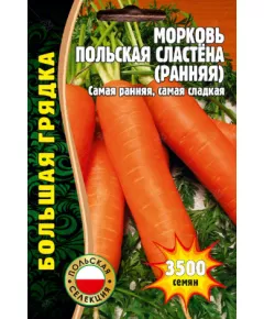 Морковь Польская Сластена  ранняя 3500 шт РЕДКИЕ СЕМЕНА