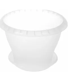 Горшок Флора прозрачный C поддоном D-17 1,6 л