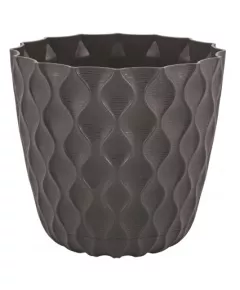 Горшок Вэйв D115 мм подст. Горький шоколад 0,65 л