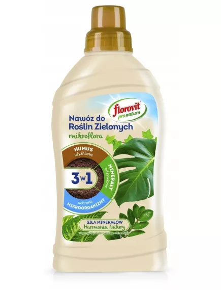 FLOROVIT Флоровит Про Натура Микрофлора 3в1 для зеленых растений жидкое 1 л