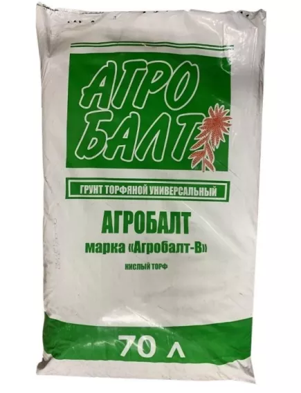 Агробалт В Торф верховой низкой степени разложения 70 л