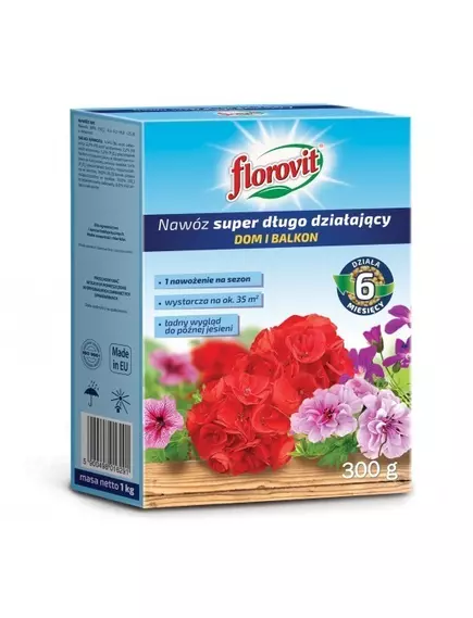 FLOROVIT Флоровит Для комнатных цветов супер длительного действия, гранулы 300 г