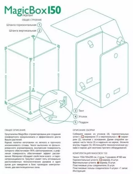 Гроубокс MAGIC CLOUD MAGICBOX 150х150х200 см