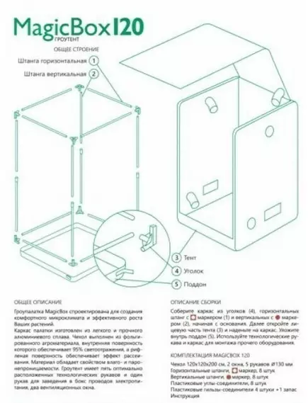 Гроубокс MAGIC CLOUD MAGICBOX 120х120х200 см