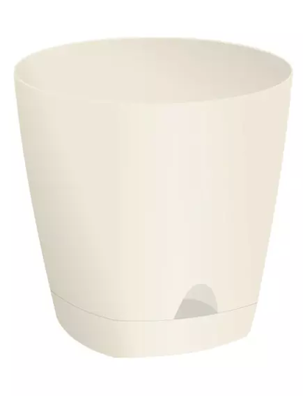 Горшок Амстердам D200 мм с подст. Сливочный 4 л