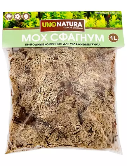 UNONATURA Мох сфагнум 1 л