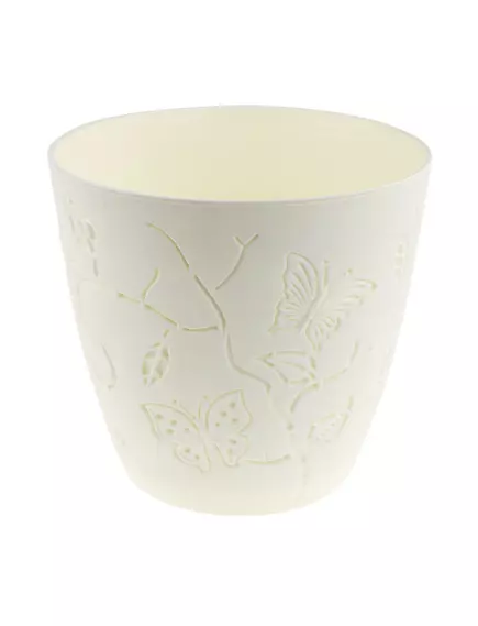 Горшок цв  BUTTERFLIES  песочно-белый D115 мм