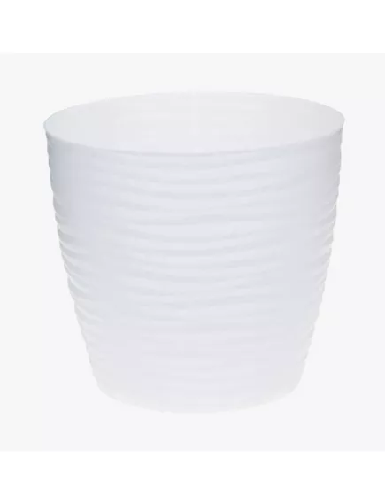 Кашпо ДЮНА Белый D180 мм 3 л с поддоном