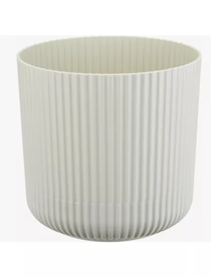 Кашпо Вельвет D140 мм с подст. Белый ротанг 1,6 л