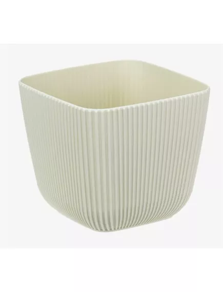 Кашпо ПИКАНТО Белый ротанг 150х150 мм 1,8 л с поддоном