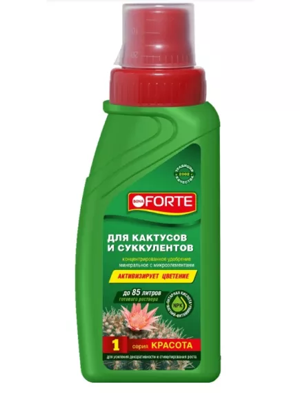 BONA FORTE Бона Форте Красота удобрение для Кактусов и Суккулентов 285 мл